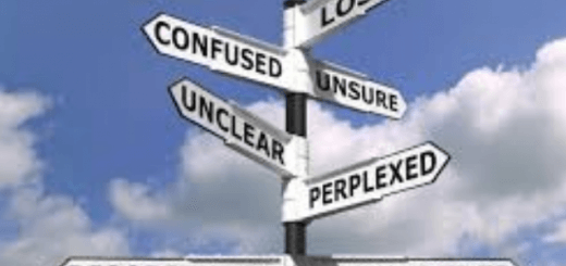 the picture shows sign posts that tell you all the symptoms of losing your mind