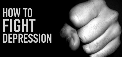 Picture with fist to fight depression