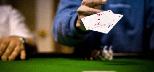 Playing poker at a Poker table at Australian Casino